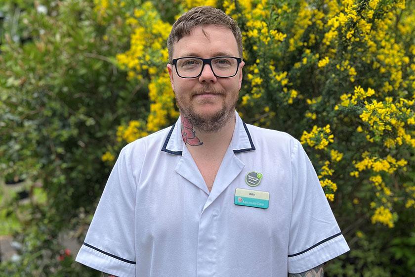Billy Pattison, a Registered Nursing Associate at Fernihurst Nursing Home, our nursing home in Exmouth 