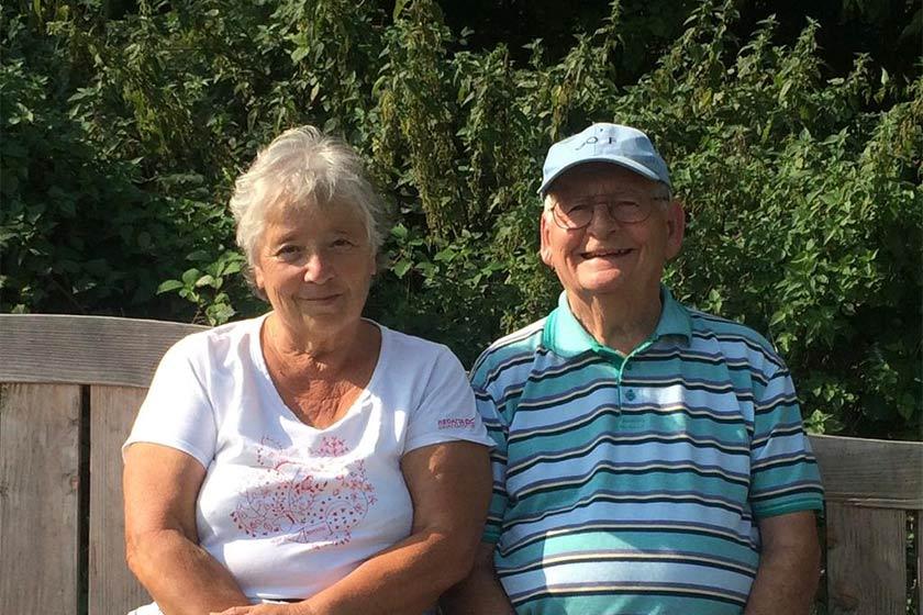 Rosie and husband David, who is a resident at Watlington & District Nursing Home, our care and nursing home in Oxfordshire 