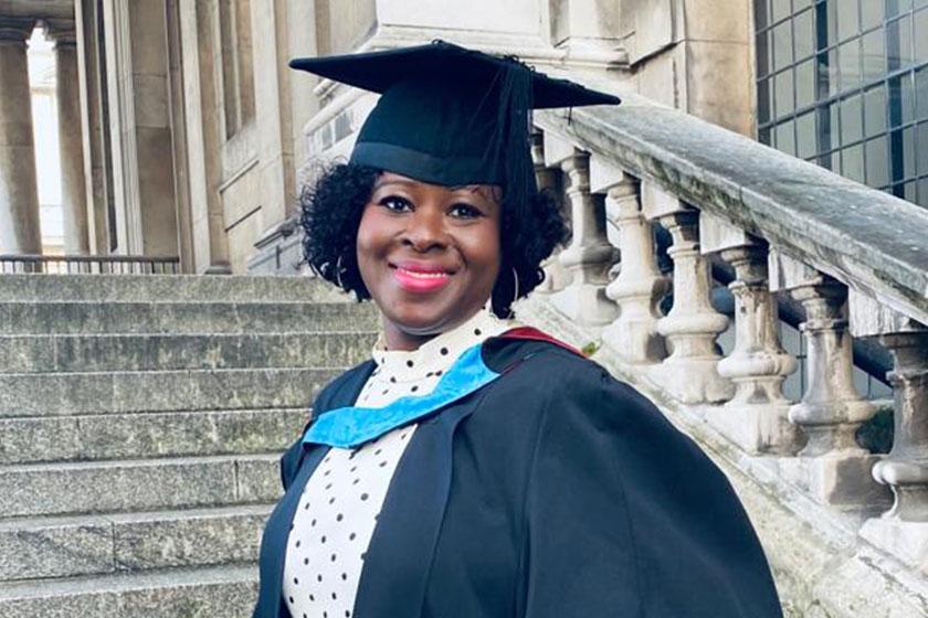 Graduation success for Edna! Edna Ankrah, nursing associate at our Riverlee Residential and Nursing Home in Greenwich at her graduation