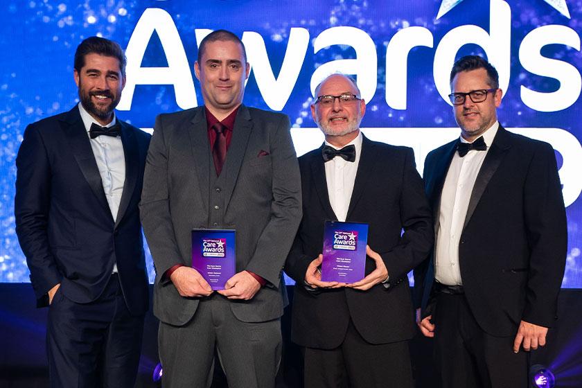 James is a National Care Awards winner James Samson, of Mull Hall Care Home in Invergordon, with his National Care Award