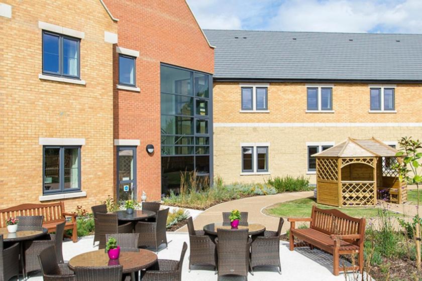 The Juniper House Residential Care home building and garden