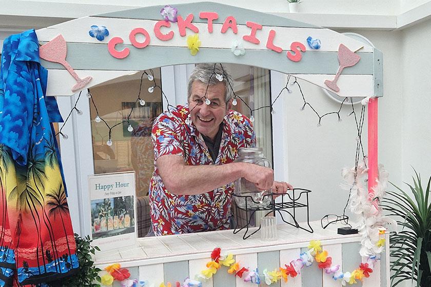 Our residents learn new skills with maintenance man Kevin Kevin, our maintenance man at Fernihurst Nursing Home, our dementia care and nursing home in Exmouth