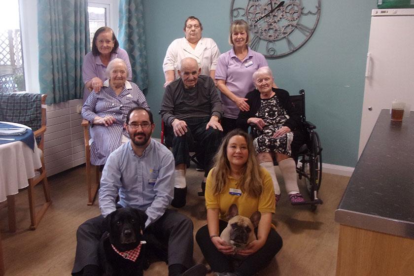 Staff and residents celebrate the Good CQC rating at Lyons Court