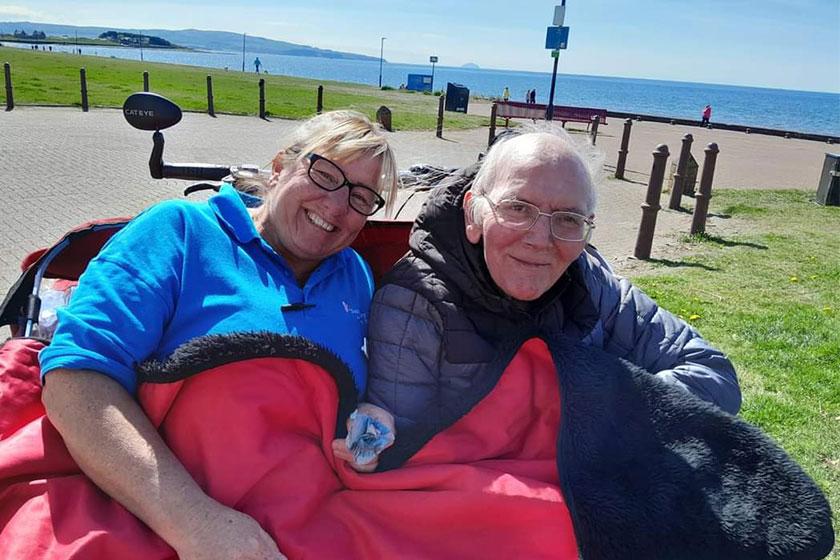 Residents at our Queens Care Home in Ayrshire enjoy rickshaw rides 