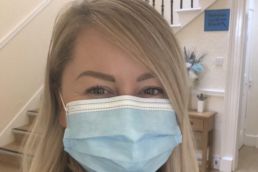 Katie Finnie, Home Manager, Bridge View House Care Home in Dundee, is delighted to receive the Covid-19 vaccine