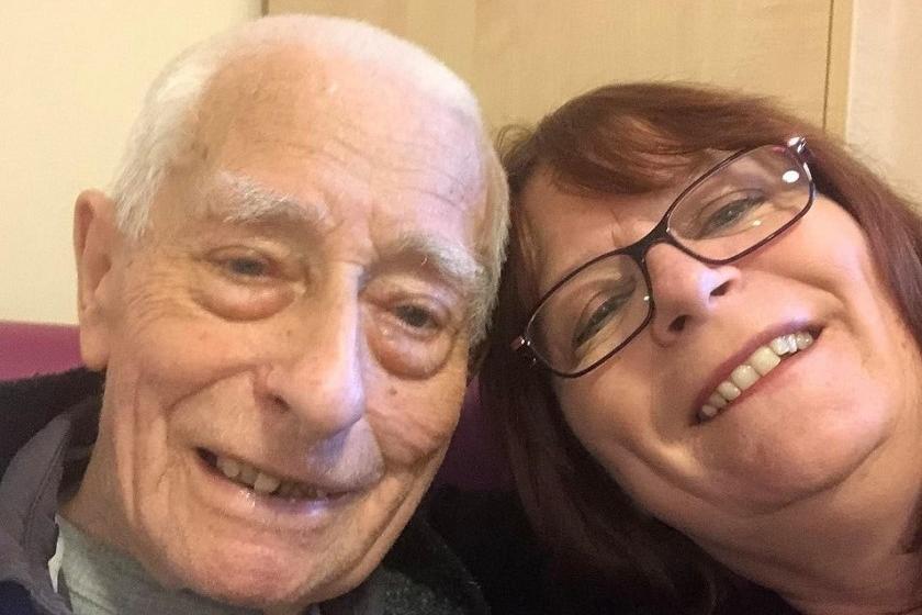 Dennis Hazel, resident, and his daughter Brenda