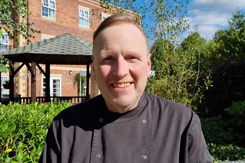 Assistant Chef Stephen Frost Assistant chef Stephen Frost at our Upton Dene Residential and Nursing Home in Chester