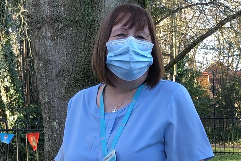 Home Manager Sue Stubberfield is celebrating, after having her second Pfizer injection
