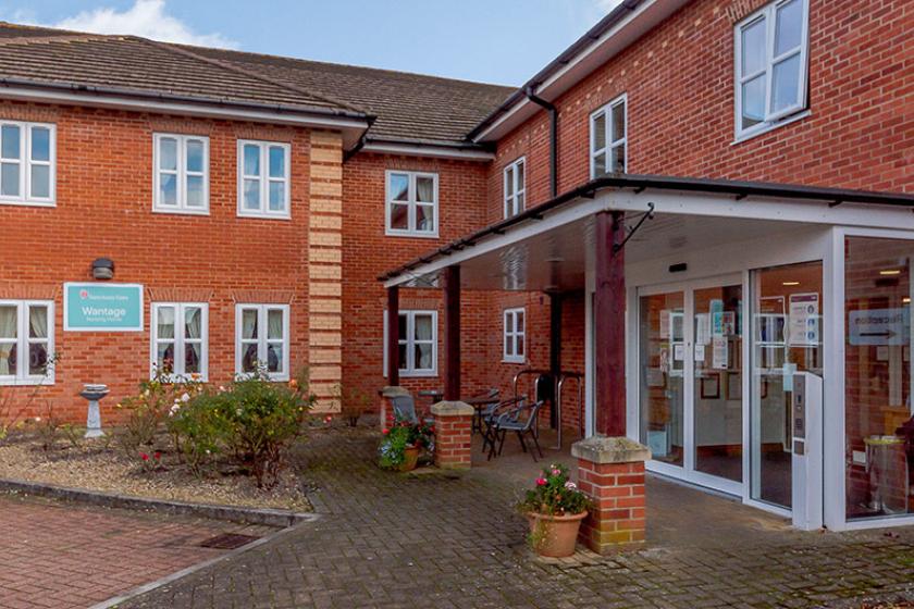 Exterior of Wantage care home with a traditional brick façade.