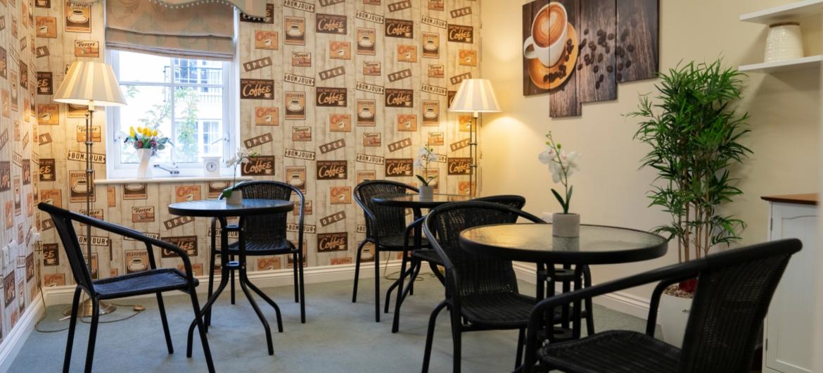 A cosy cafe area