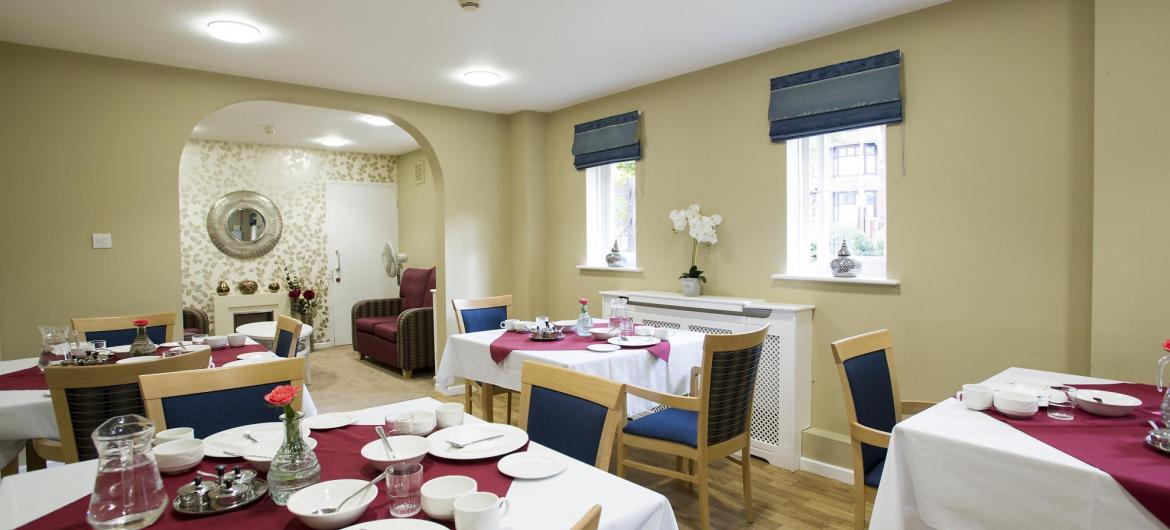Dining Room at Asra House Residential Care Home