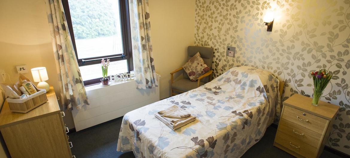 A bedroom at Beechwood Residential Care Home.