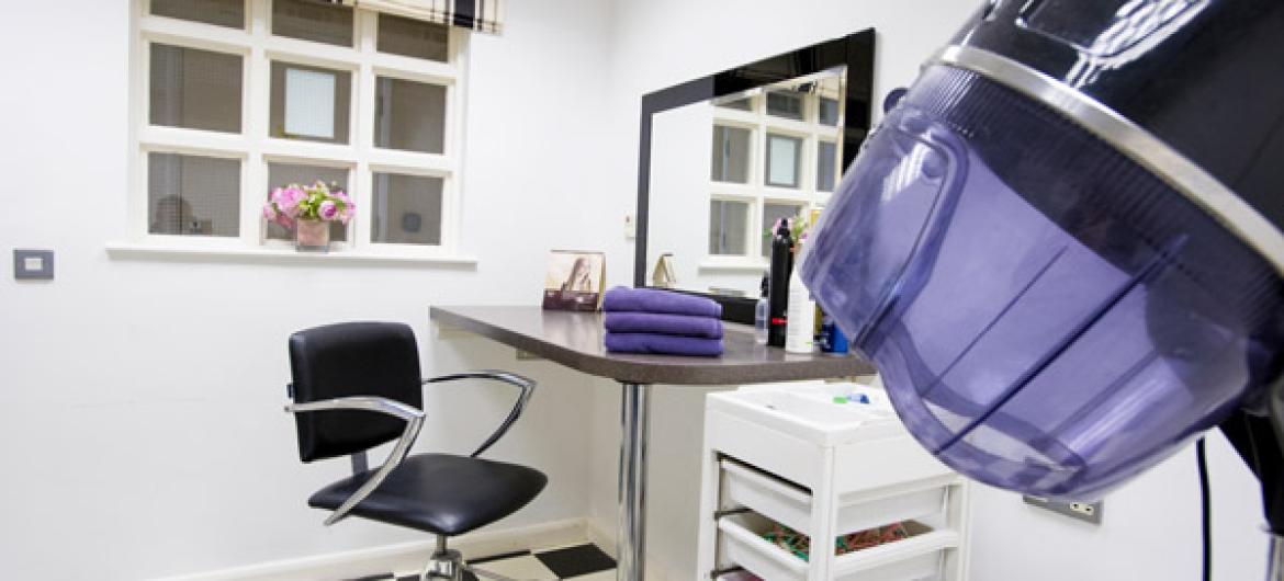 Hair salon at Chadwell House Residential Care Home