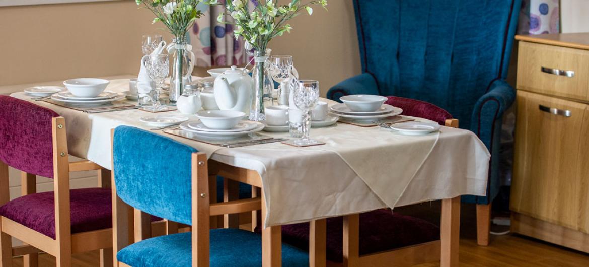 Allanbank care home dining area