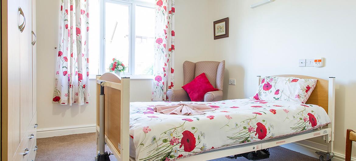 One of the Bedrooms at Ashwood Park Residential and Nursing Home in Durham