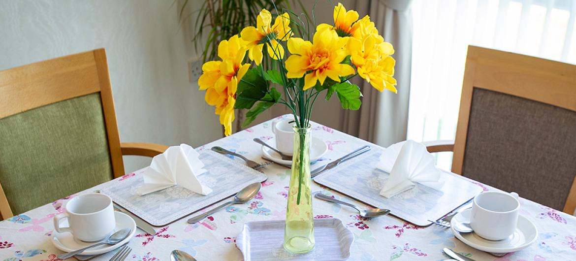 The Dining Room at Birchwood Court Residential Care Home in Durham 