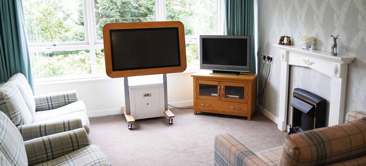 Interior of communal area at Brambles Residential Care Home