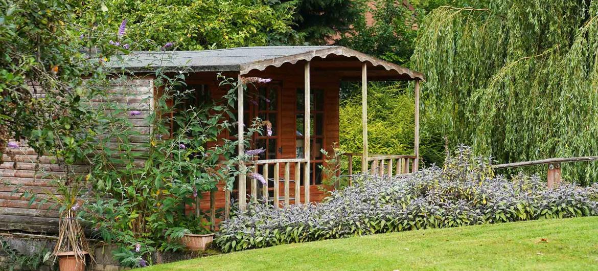 Garden area at Brambles Residential Care Home