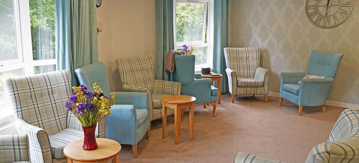 Interior of living area at Brambles Residential Care Home