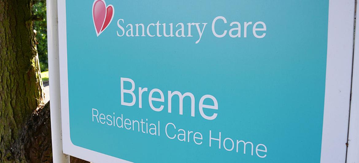 Breme Residential Care Home Sign