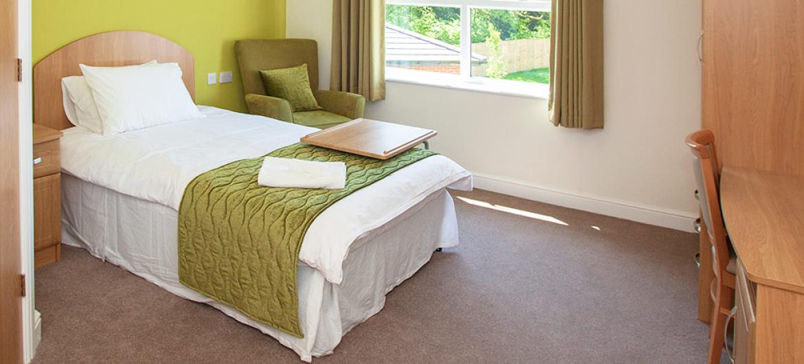 Comfortable and spacious bedrooms at Briggs Lodge Residential and Nursing Home in Wiltshire