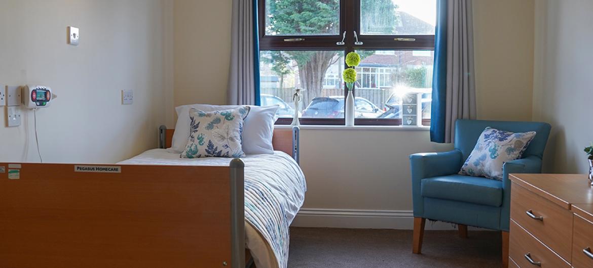 Beautiful bedroom at Dovecote Residential and Nursing Home