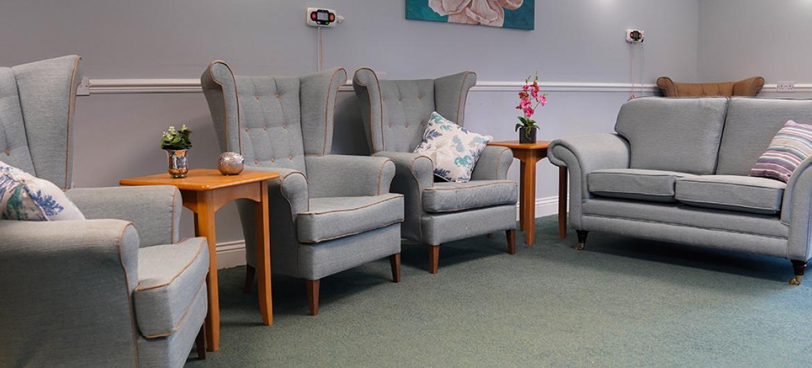 Comfy seating area at Dovecote Residential and Nursing Home 