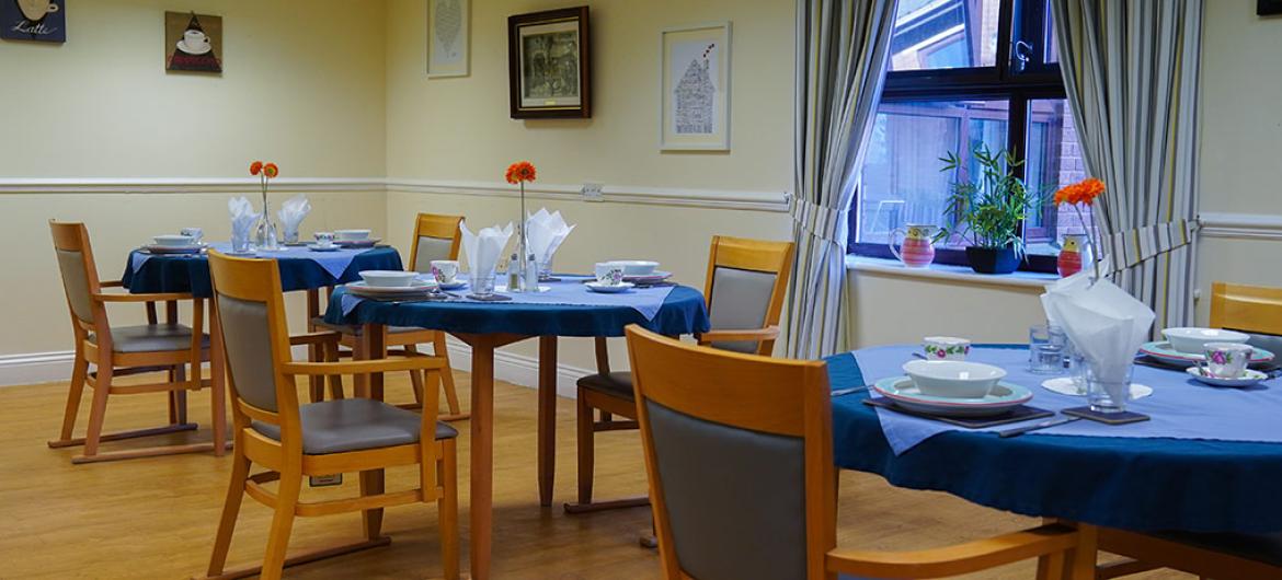 Dining room at Dovecote Residential and Nursing Home