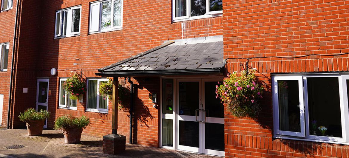 Sunny exterior at Fernihurst Nursing Home in Devon