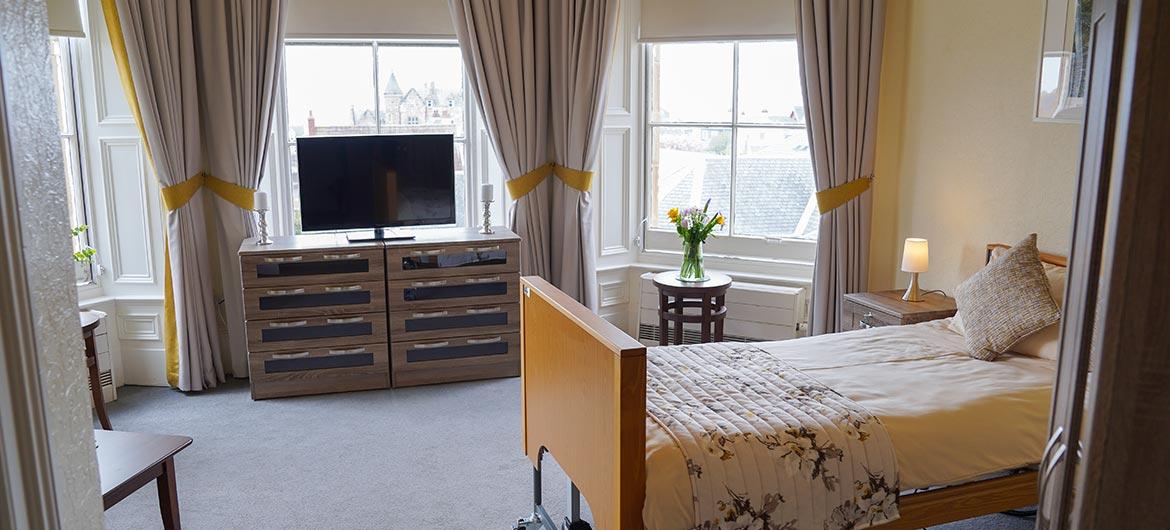 Interior of bedroom at Glenfairn