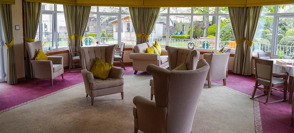 Interior of living room at Glenfairn