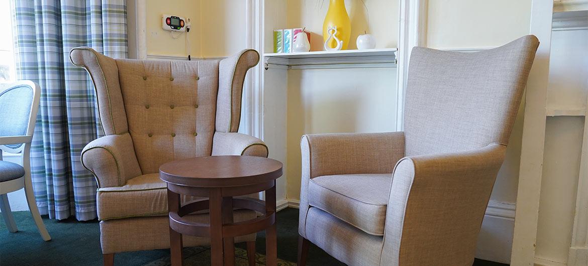 Interior of communal area at Howard house