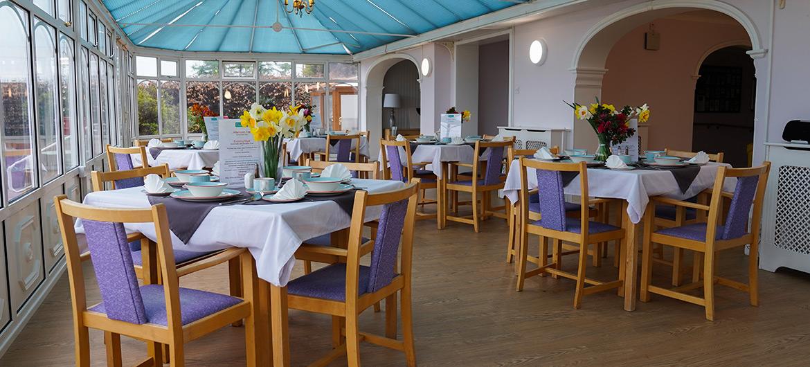 Kintyre House Care Home Conservatory Dining Area