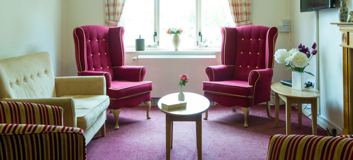 A comfortable seating area for residents and their guests at Caton House Residential