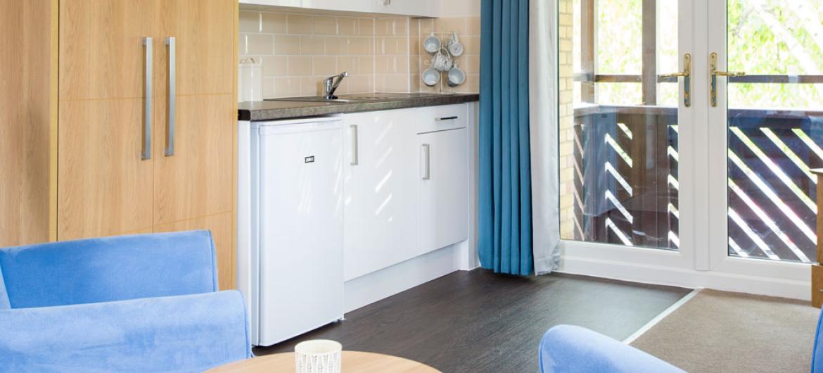 A typical kitchen at Shaftesbury Court Residential Care Home