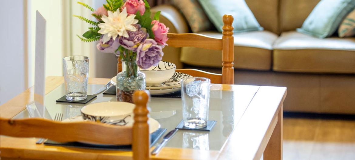 Park Lodge care home dining area and lounge