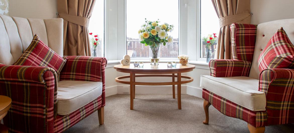 Queens care home shared lounge 