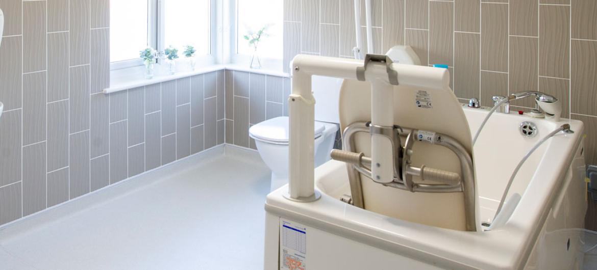 Specialised bathroom at Queens care home