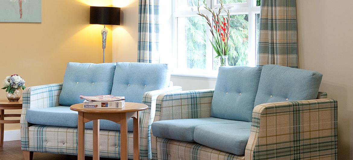 Lounge area at Rushyfields Residential and Nursing Home in Durham