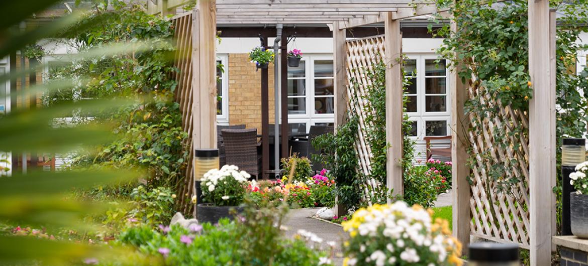 Aashna House Care Home garden area