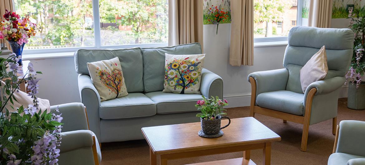 Interior of living room at Castlecroft Castlecroft Residential Care Home in Birmingham