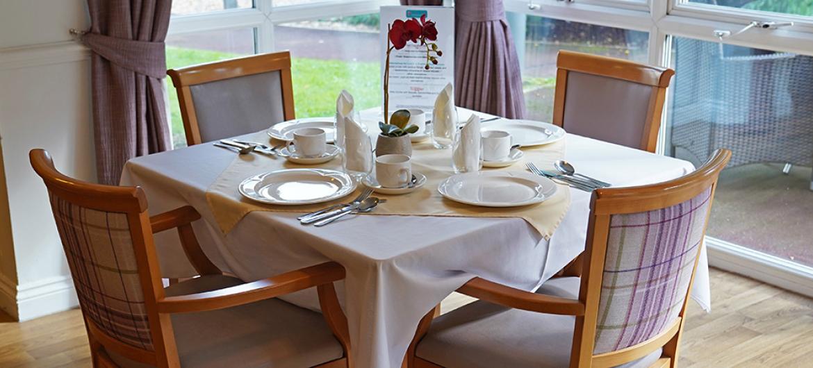 Interior of dining room at Haven Residential Care Home in Middlesex