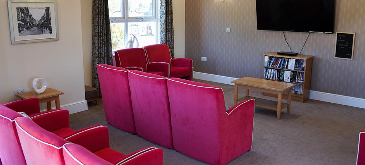 Highcroft Hall Care Home cinema room