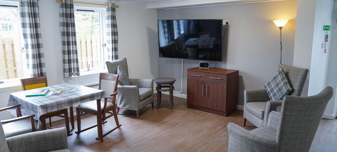 Interior of living area at Westwood house