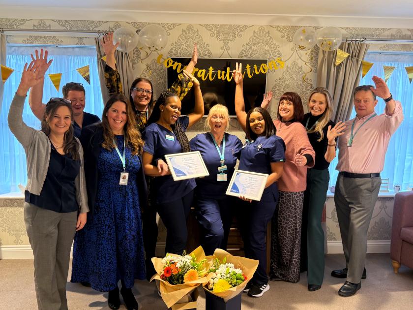 Staff celebrating award