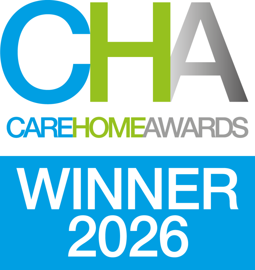 Logo for the CHA Care Home Awards Winner 2026.
