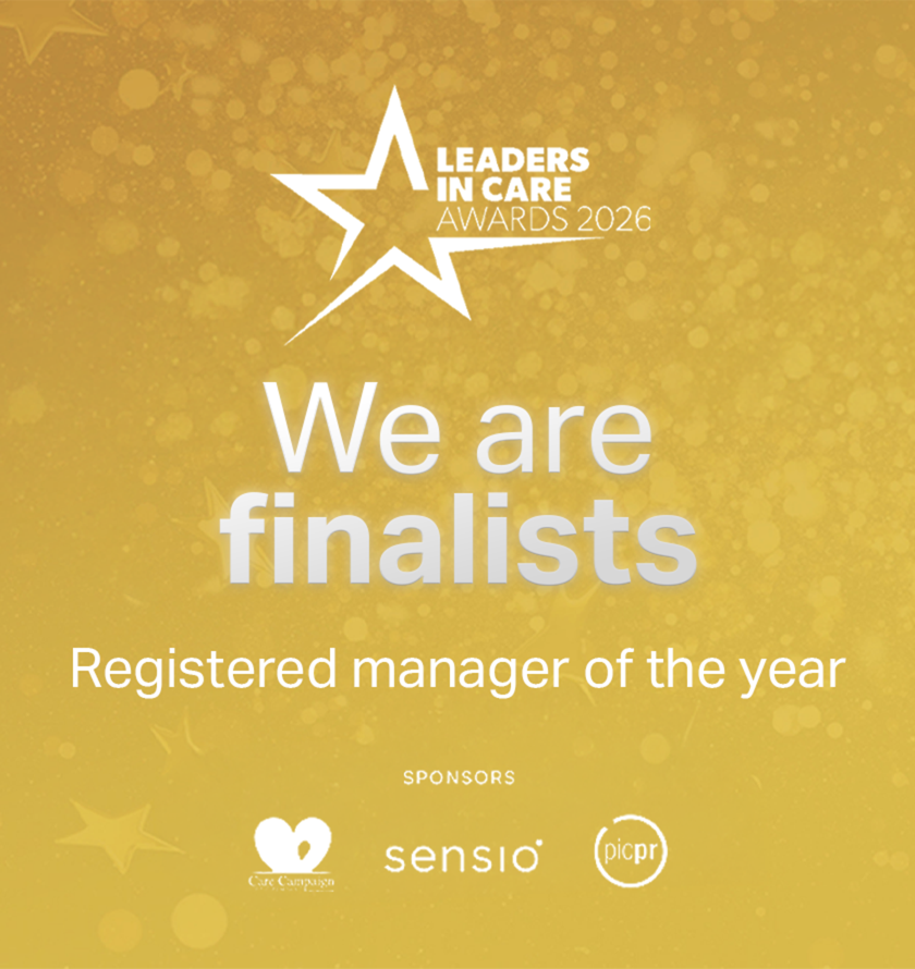 We are finalists registered manager of the year