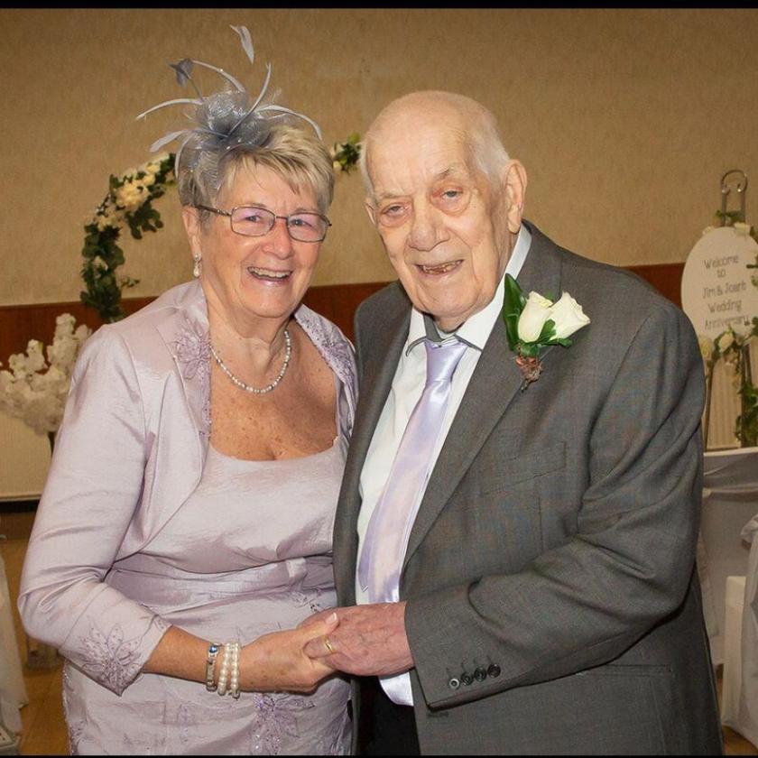 Jim and Joan celebrate their renewal of vows.