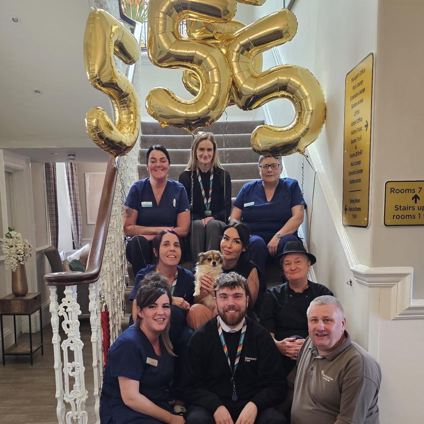 Staff celebrating award