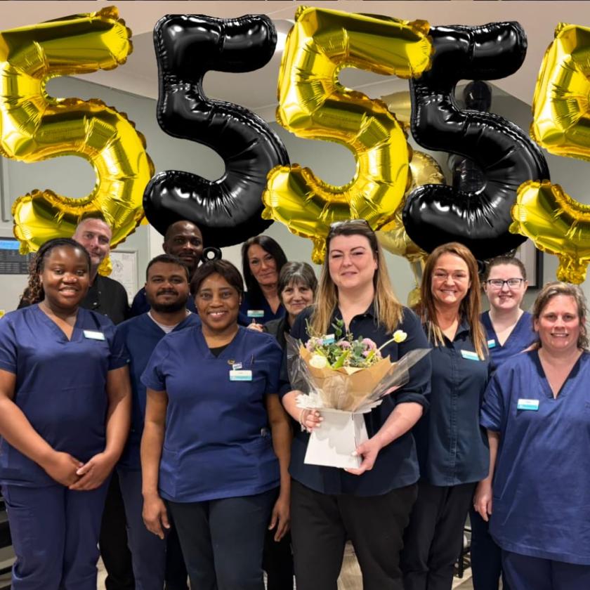 Staff celebrating award